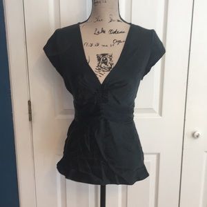 Express black silk blouse